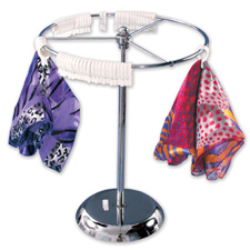 Revolving counter top scarf rack