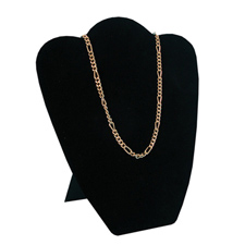 Black velvet necklace easel display