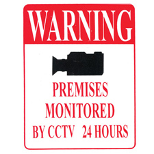 Warning monitored sign