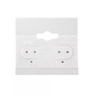 Hanging earring cards in white