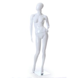 5 ft 10 in Female Abstract Head Mannequin Matte White New Style Mannequin SFW41E 