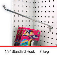 6" 1/8" Standard hook
