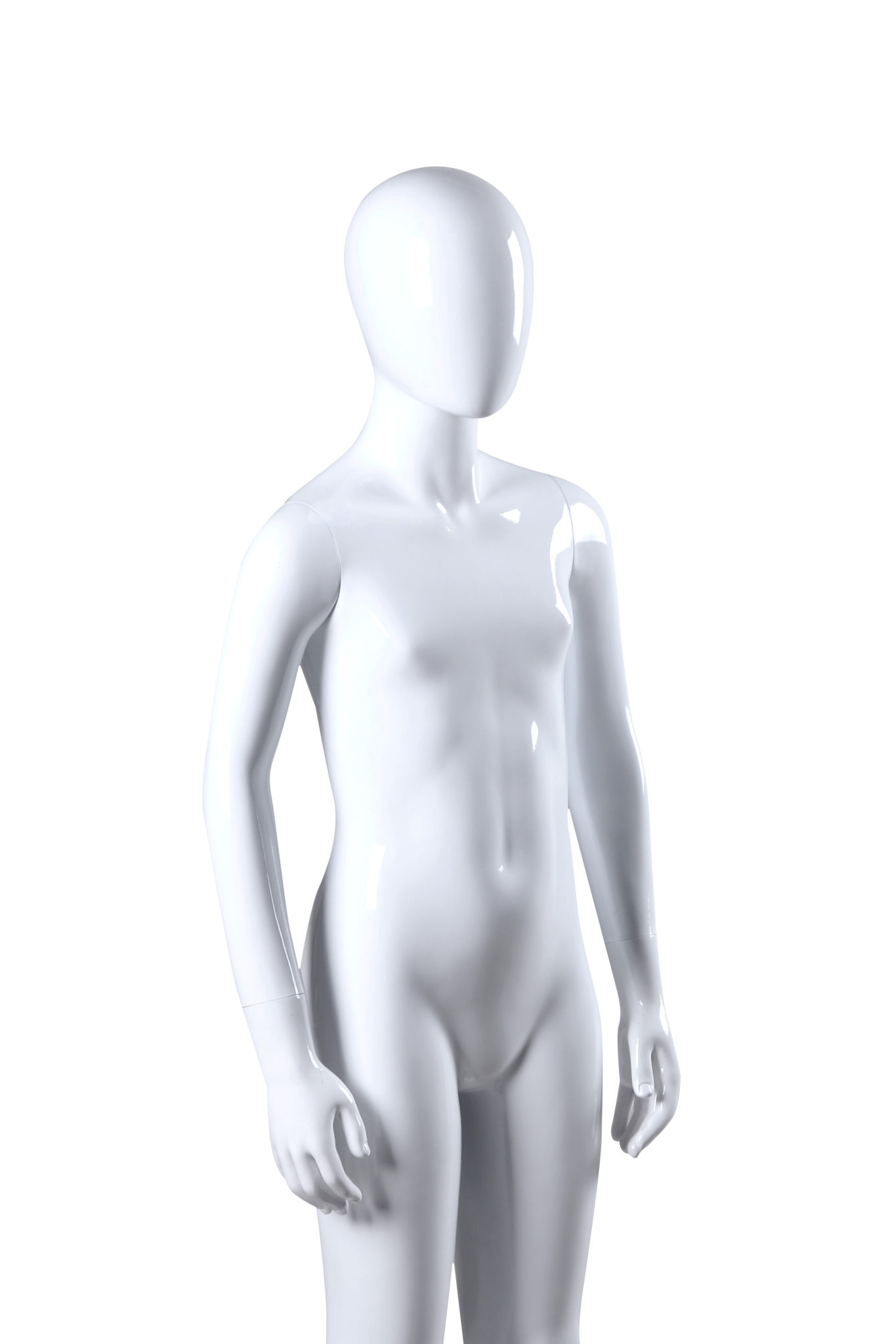 Glossy White Abstract Child Mannequin