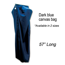 57" Long deluxe dark blue canvas bag