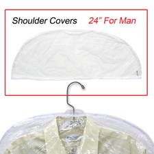 24" Long man crystal clear shoulder covers
