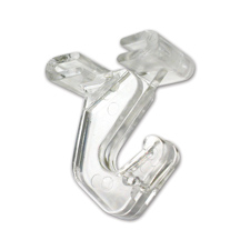 Clear plastic hook for drop ceiling