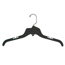 17" black top hanger with chrome hook
