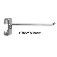 6" Hook for puck in chrome finish