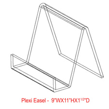 11" Plexi all purpose easels