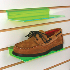 Acrylic shoe shelf green neon (4" X 10")