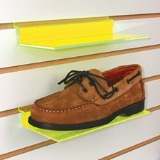 Acrylic shoe shelf yellow neon (4" X 10")