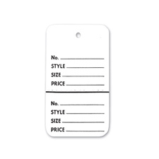 White perforated small coupon tag