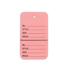 Pink perforated small coupon tag