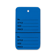 Dark blue perforated small coupon tag