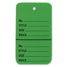 Dark green perforated large coupon tag
