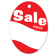 Sale Price large oval tag