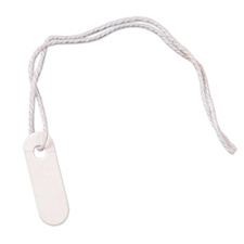 White small jewelry tag with string