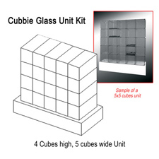 Cubby glass unit kit 4 high 5 wide