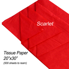 Scarlet tissue paper