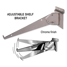 12" Adjustable shelf bracket chrome finish