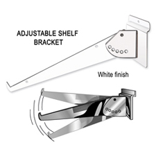 12" Adjustable shelf bracket white finish