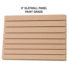 6" Paint grade slatwall panel