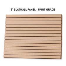 3" Paint grade slatwall panel