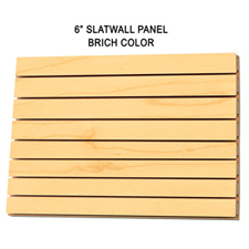 6" Birch melamine slatwall panel