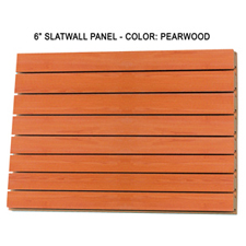 6" Pearwood melamine slatwall panel