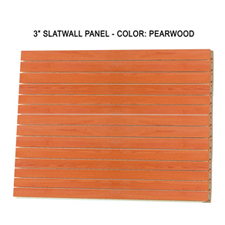 3" Pearwood melamine slatwall panel