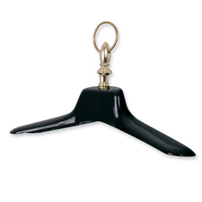 Black brass ring finial display hanger